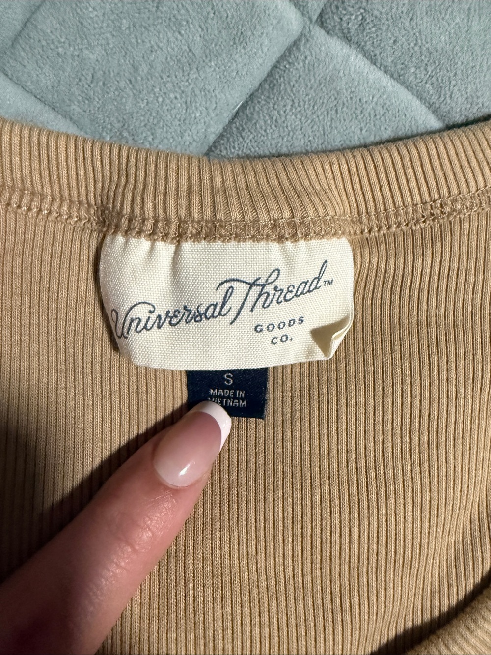 Universal Thread Ribbed Tank Top - Tan - Picture 2 of 3